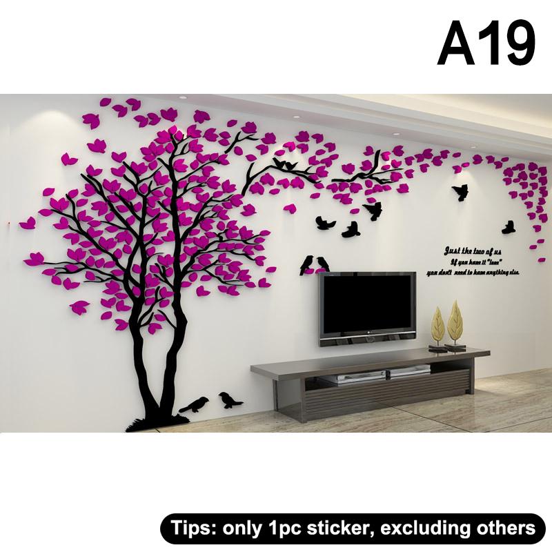 

3D Акриловые Наклейки на Стену в Виде Дерева Самоклеящиеся Домашний Фон Наклейка на Стену Наклейки на Стену Домашнее Украшение, Обои для Спальни