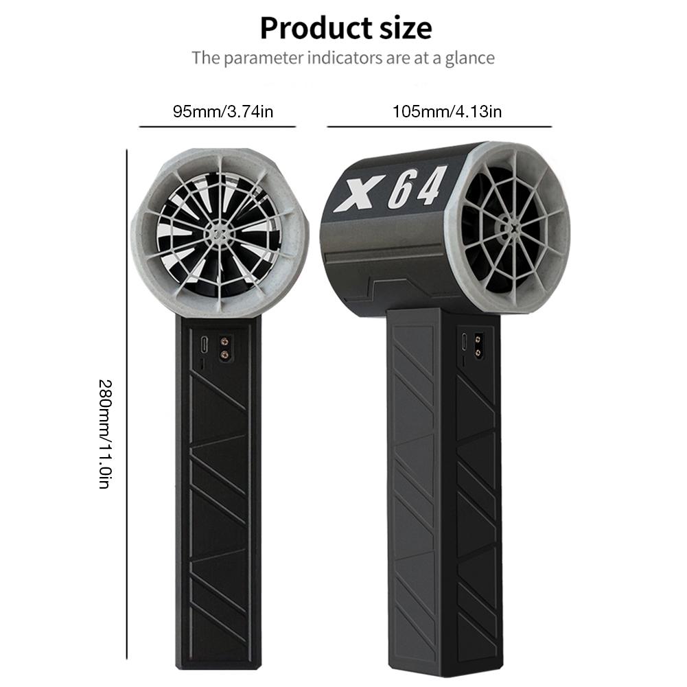X64 Car Violent Blower Handheld Turbo Jet Fan 64mm Brushless Motor Strong Instantaneous 1000W High Power Duct Blower Turbo Fan
