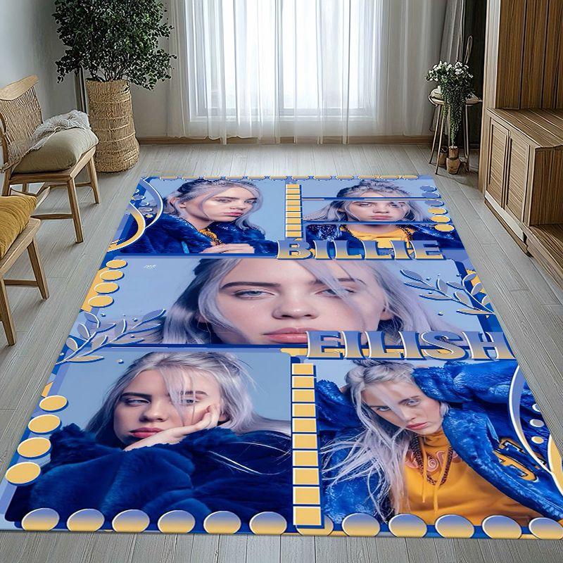 Billie Eilish Style Grunge Music Corner Non-Slip Large Area Rug for Living Room,Bedroom Playroom Carpet Mat for Sofa,Home Decor