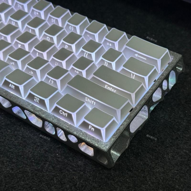 137 Tasten PBT Double Shot Seitenaufdruck TastenkappenFür 61 64 68 75 84 87 96 98 100 104 108 Tasten Mechanische Tastatur Kantenbeleuchtung
