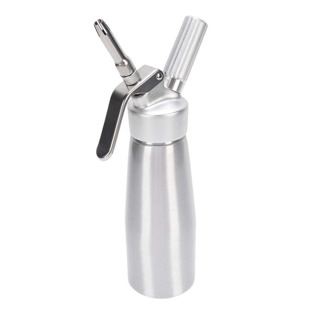 Whipped Cream Dispenser 500ml Professional Aluminum Whip Cream Maker Canister with 3 Nozzles
