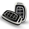 4 Bottons Smart Key Fob Case Cover for Hyundai Tucson Santa Fe Rena Sonata Elantra Creta Ix35 Ix45 I10 I30 I40 Solaris Accent