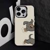 Cute Dachshund Dog Phone Case For iPhone 17,16,15,14,13,12,11,Pro,Max,Plus,E,Air,Mini Black Tpu Cover