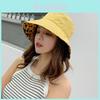 Summer Leopard Print Fisherman Hat With Wide Brim Sun Protection For Women