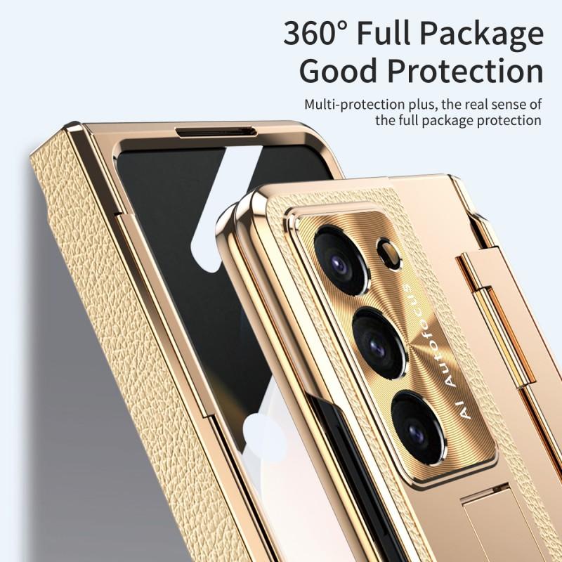 Premium Leather Case Galaxy Z Fold 7 / 6 8 With Pen Slot Full Coverage Shockproof Protection Hidden