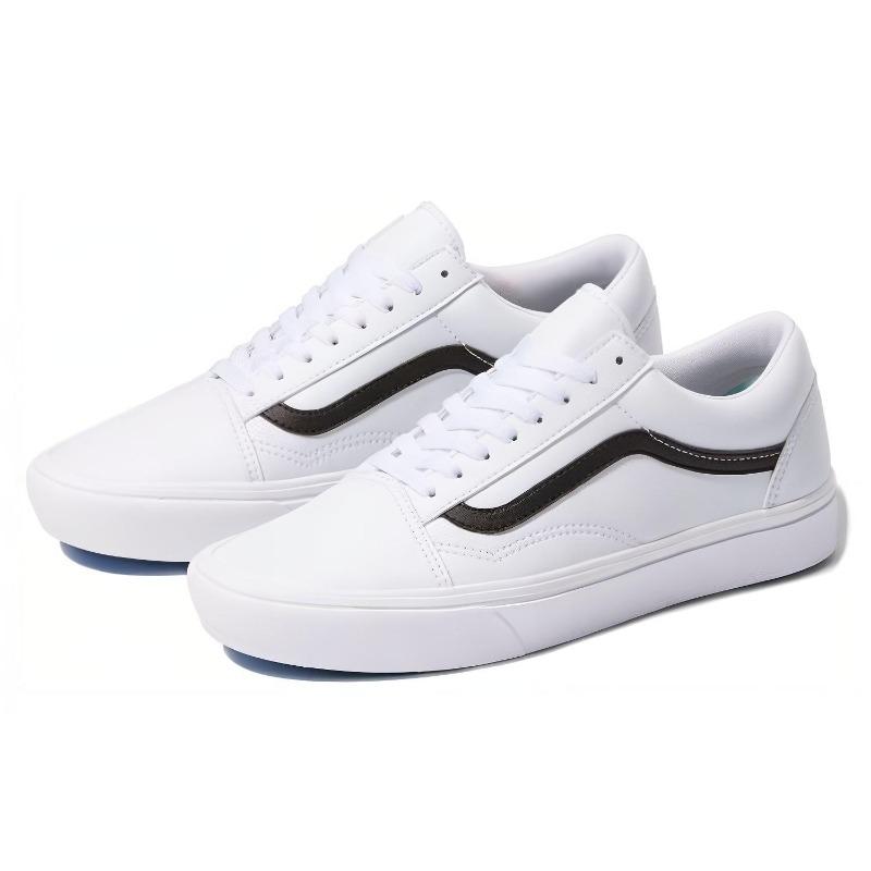 Vans Old Skool Comfycush Unisex Low Top Skate Shoes White Black Classic Casual Trendy VN0A3WMAODJ