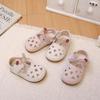 Girls' Bowknot Soft Sole Velcro Sandals - Non-Slip Summer Walker Shoes