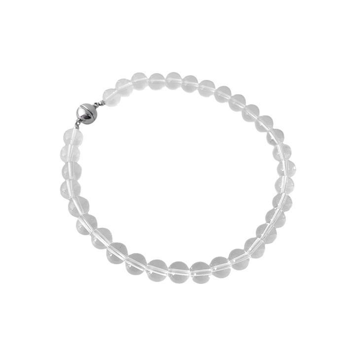 Korean Minimalist Black Agate Beaded Necklace with Freshwater Pearl Clavicle Chain for Women