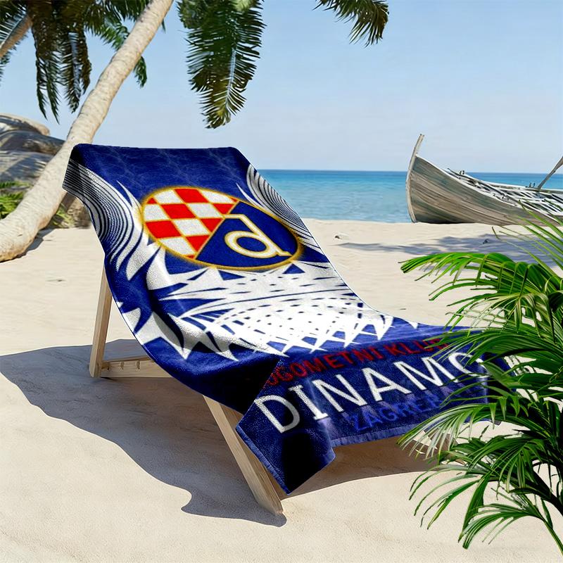 Dinamo Zagreb Print Strandtuch, Großes Weiches Schnelltrocknendes Handtuch für Strand Camping Schwimmen