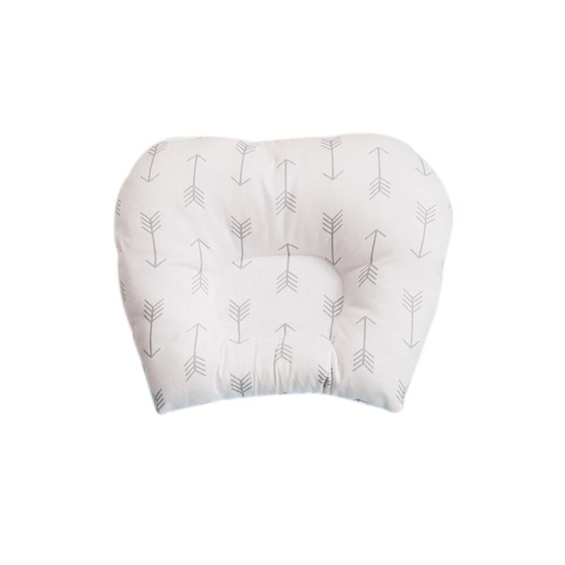 Baumwoll-Baby-Kopfform-Stillkissen, Schutz vor flachem Kopf, atmungsaktive Cartoon-Kissen für Kleinkinder