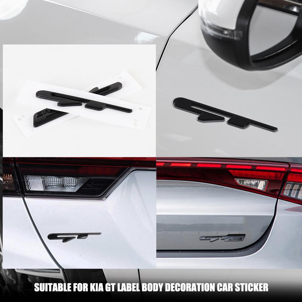 GT GTline Letter Logo Car 3D Rear Marked Side Marking Decorative Sticker Badge For Kia KN Pegas Sorento Soul Cerato Niro Optima