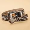 Damen Gürtel Vintage Geschnallte Schnalle Dünner Gürtel Mode Strass Nieten Personalisierter Street Herren Gürtel Punk HipHop Rock Y2K Stil