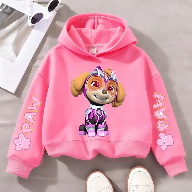 Mikina Paw Patrols pro děti Kawaii Chase Skye Dlouhý rukáv Dívčí Zimní tenká mikina Módní teplý dětský top Dárek