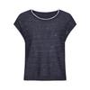 JUZUI Women's Relaxed Wavy Knit Short Sleeve Top