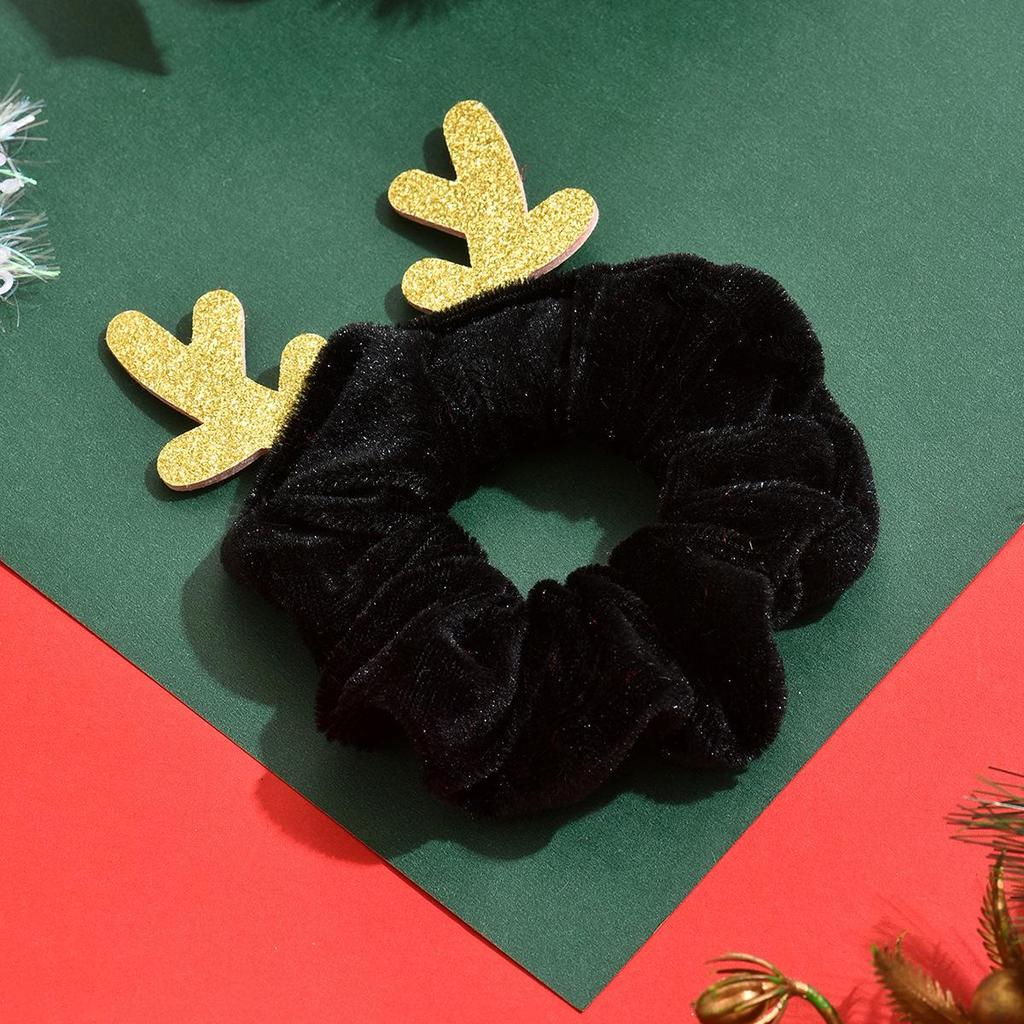 Festive Reindeer & Santa Hair Tie Set - Cute Christmas Headwear for Ponytails