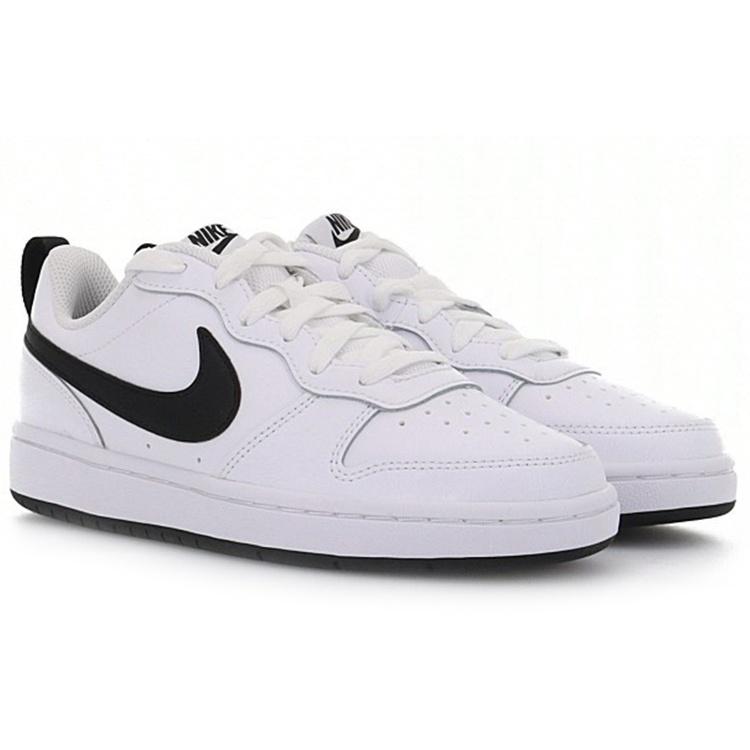 (GS) Nike Court Borough Low 2 'White Black' Kids' BQ5448-104
