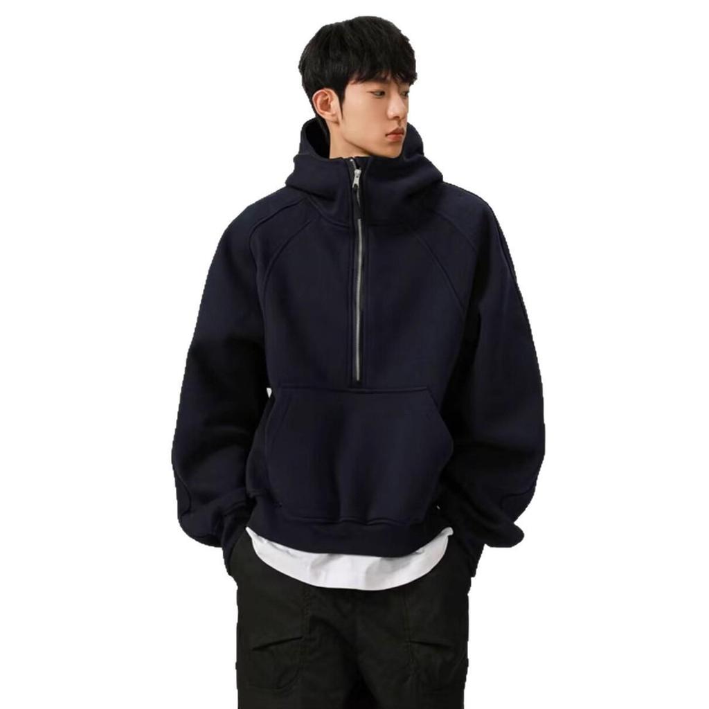 Men's Trendy Harajuku-Style Hooded Sweatshirt - Versatile, Simple, and Fashionable for Autumn/Winter.