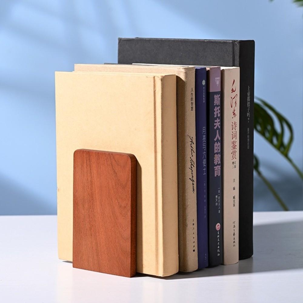 Anti-Slip Wood Book Stoppers Detachable Book Supports High Quality Wooden Bookends  School Office