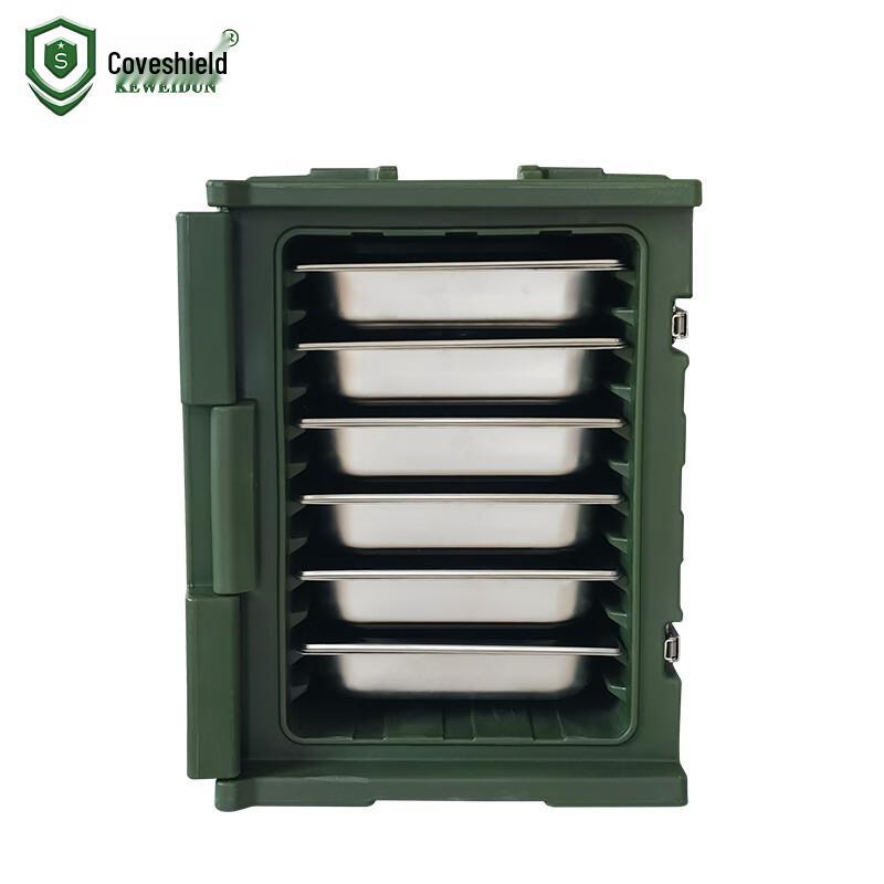 Kuwaidun 90L Vertical Insulated Food Delivery Box 90L Vertical with 6-Compartment Tray