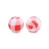 10Pcs 15mm Baby Infant Nipple Appeal Other Chain Clips Dummy Holder Nipple Accessories Pink Love Print Food Grade Silicone Beads