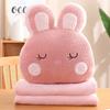 Pillow PP Cotton 38x36cm Filled New Plush Cute Cartoon Face Animal Rabbit Dog Frog Hand Warmer Pillow Nap Pillow