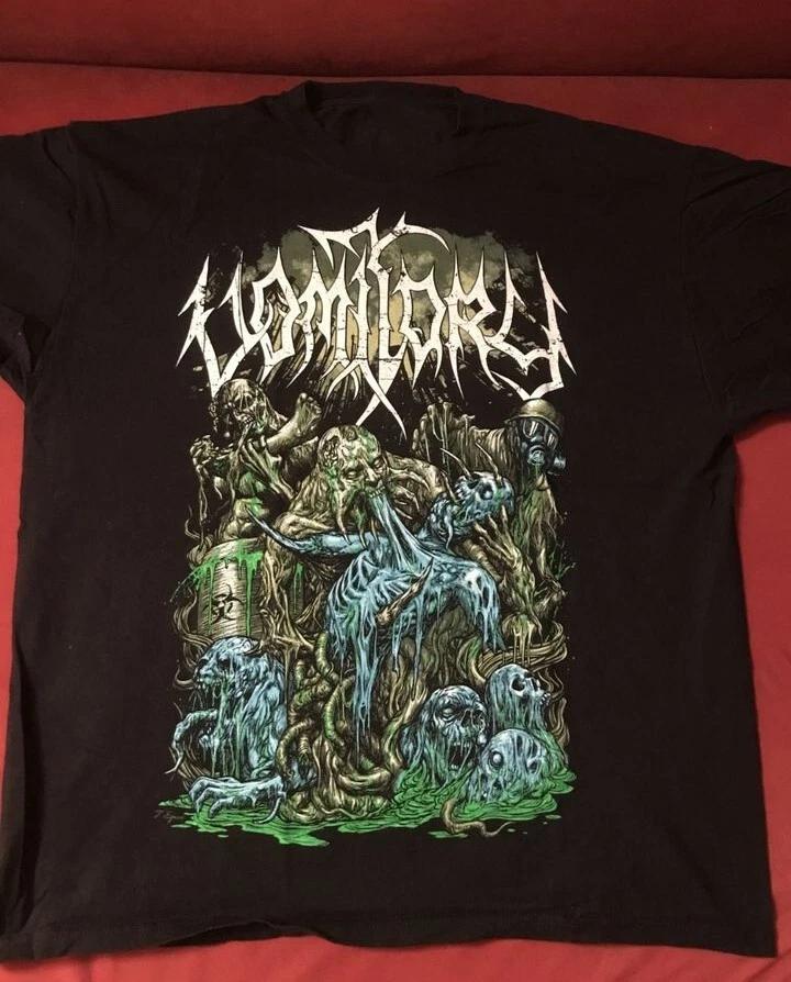 Vtg Vomitory Band Music Lover Heavy Cotton Black Full Size Shirt AG409 XXXL