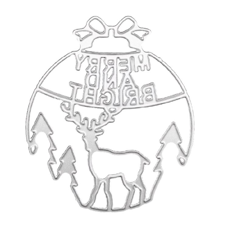

Delicate Christmas Die Cuts Template Irregular Shape Embossing Script Stencil 1