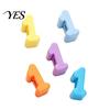 Large Hole Beads 5Pcs DIY Acrylic Bubble Number Beads, 0-9 Chunky Colorful Spacer for Crafting Projects