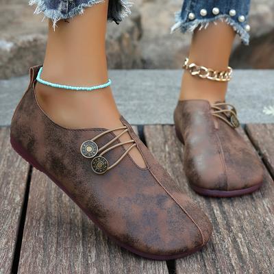Damen-Flachschuhe, modische, lässige Sport-Sneaker mit rundem Kopf und flachem Boden, neue bequeme Damenschuhe, Größe 36-43