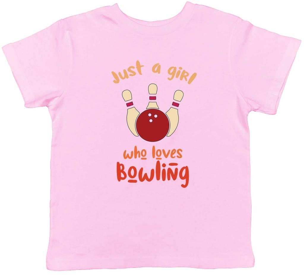 Girl Who Loves Bowling Kids T-Shirt Bowl Bowler Bowling Childrens Boy Girls Gift