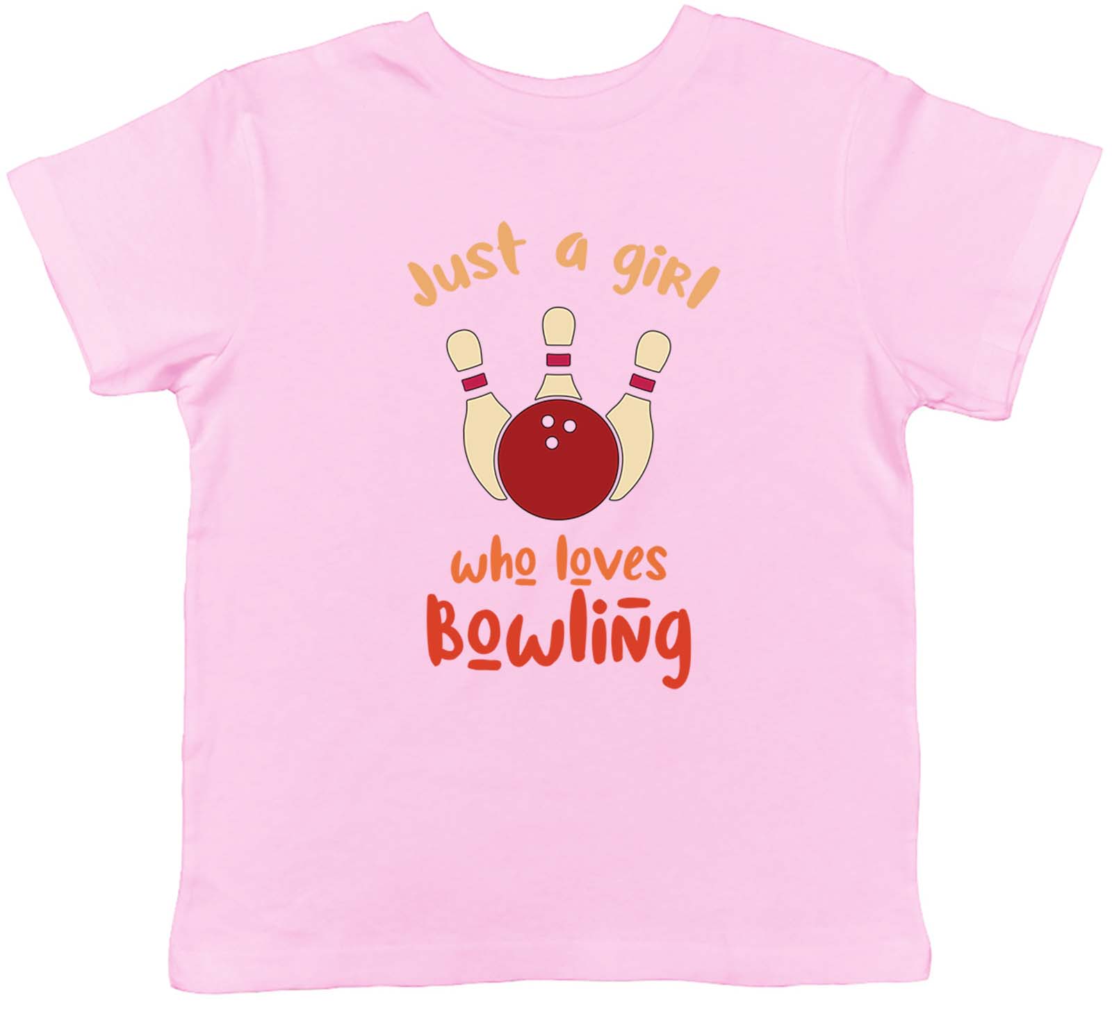 Girl Who Loves Bowling Kids T-Shirt Bowl Bowler Bowling Childrens Boy Girls Gift 100