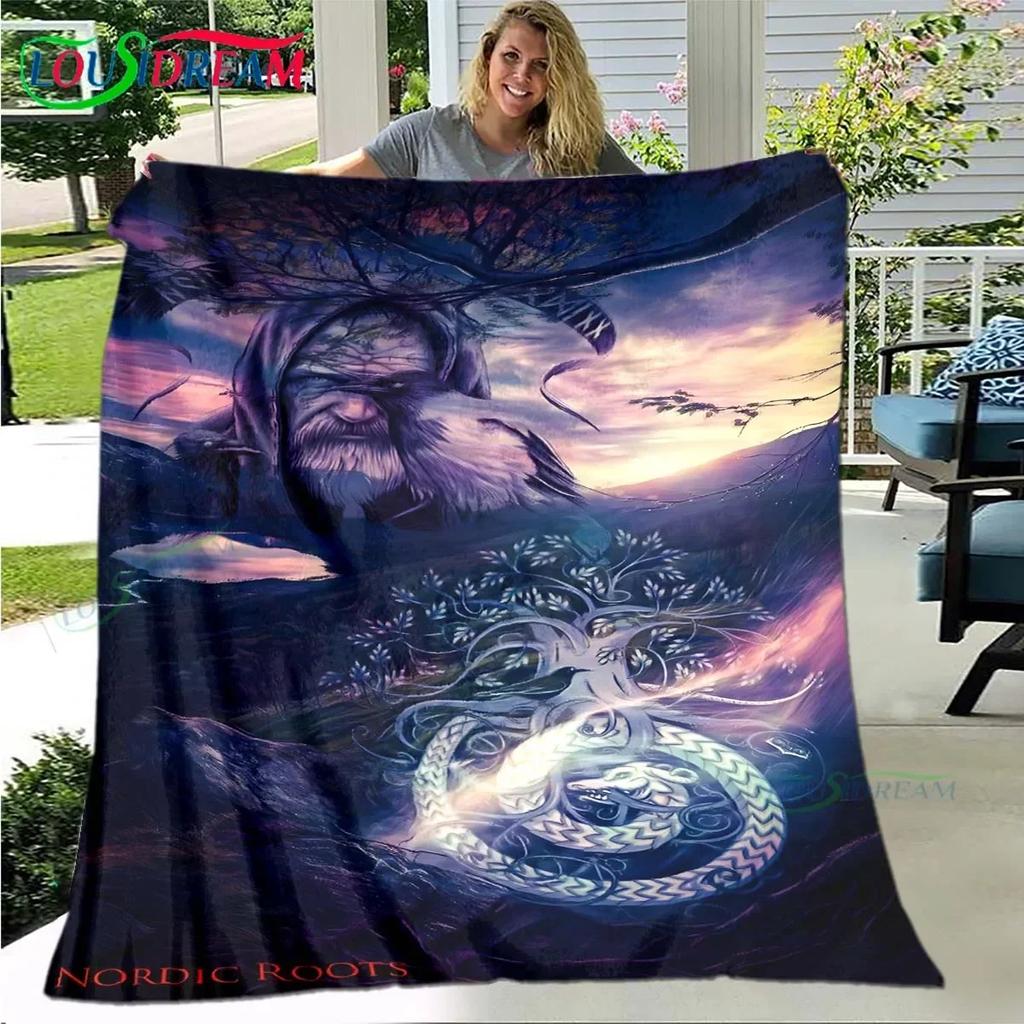 Nordische Wikinger-Mythologie Weiche Decke Sport Wohnzimmer Schlafzimmer Sofa Bett Decke Geburtstagsgeschenk Reise Büro Mittagspause Decke