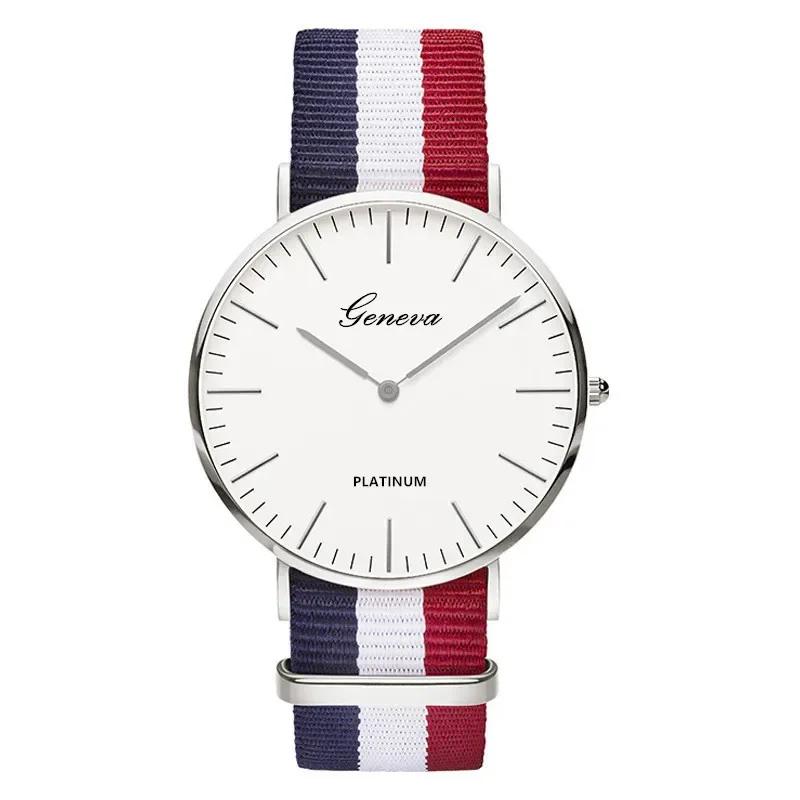 New Luxury Brand Women's Watches Ultra-thin Simple Nylon Strap Quartz Watches for Woman Fashion Casual Couples Watch Clock Gift