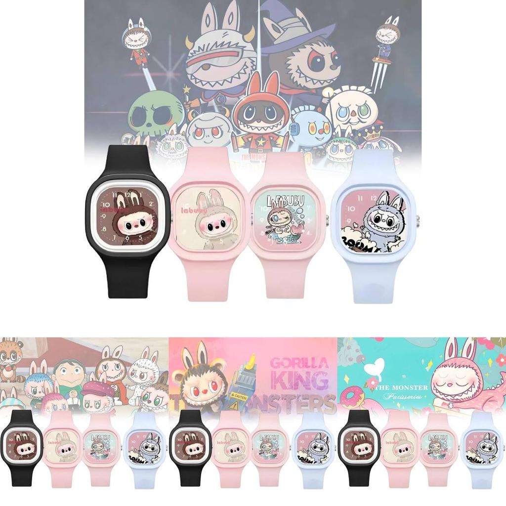 Trendy Dětské hodinky s kresleným motivem Bubble Mart Vysoce kvalitní měkký silikonový řemínek