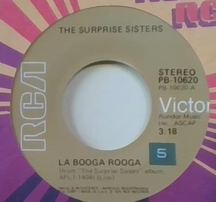 

7inch Record SURPRISE SISTERS - La Booga Rooga PB10620 RCA 1976 US Rock Used