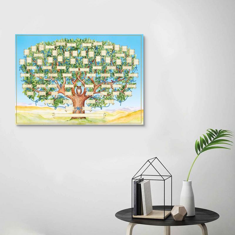 Fill In Family Tree Diagram Fillable Ancestry Chart Family Tree Chart Genealogy Gifts For Children To Know Their Family