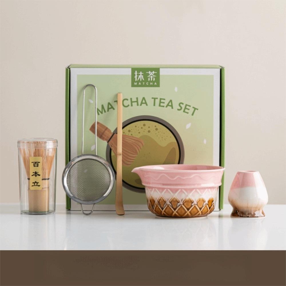 2/5/8PCS Gradient Color Matcha Bowl Ice Cream Matcha Making Kit New Japanese Tea Set Tea Lovers