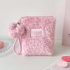 Winter Leopards Pattern Makeup Pouches Portable Beauty Storage Case Girl Portable Sanitary Cotton Bag