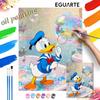 Digital Oil Painting Art Kit Bubble Bath Duck Handmade Coloring Painting Home Decor
