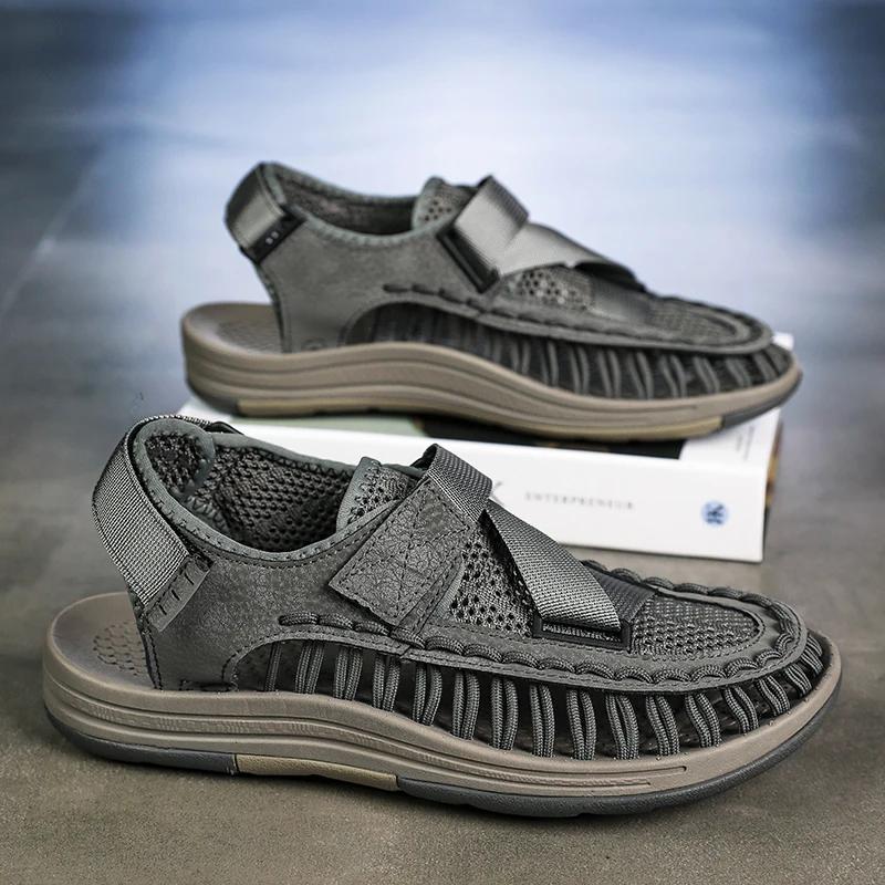 Fashion Summer Men Sandals Mens Casual Shoes Outdoor Male Man Men Leather Sandals for Men Beach Shoes