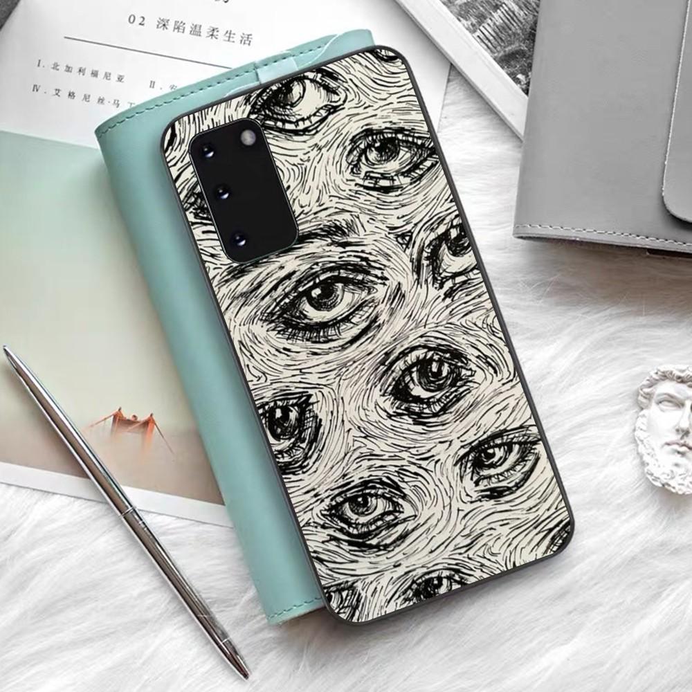 Spooky Scary Red Eye Pattern Phone Case For Samsung S 9 10 20 21 22 23 30 23 24 Plus Lite Ultra FE S10lite Fundas