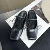Fashion Big Size Fashion Square Toe Ladies Flats Sandals Slides Shoes Female Slip On Footwear Women Flats Sandals Slippers Shoes Mules