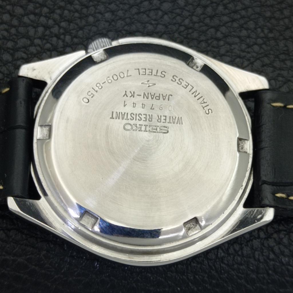 AUTOMATIC VINTAGE SEIKO 5 JAPAN 7005A MENS ARABIC WHITE DIAL WATCH A702440-5 R124-a702440