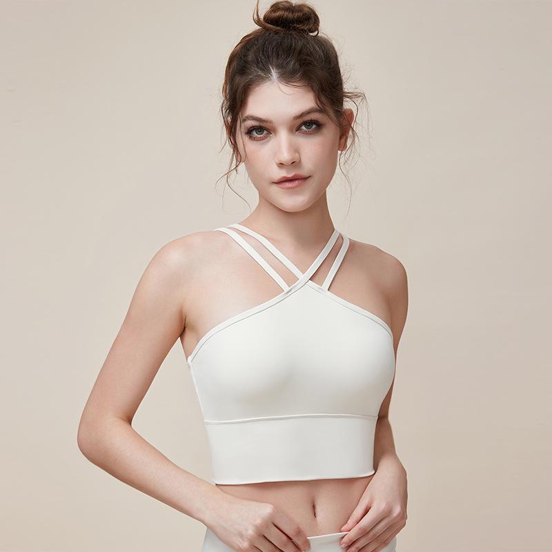 

New Ballet Double V Camisole: High Neck, Slimming, Extended Hem Sports Bra L