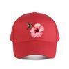 Hummingbird Hibiscus Flower Baseball Cap Adjustable Cotton Print Outdoor Casual Adjustable Hat