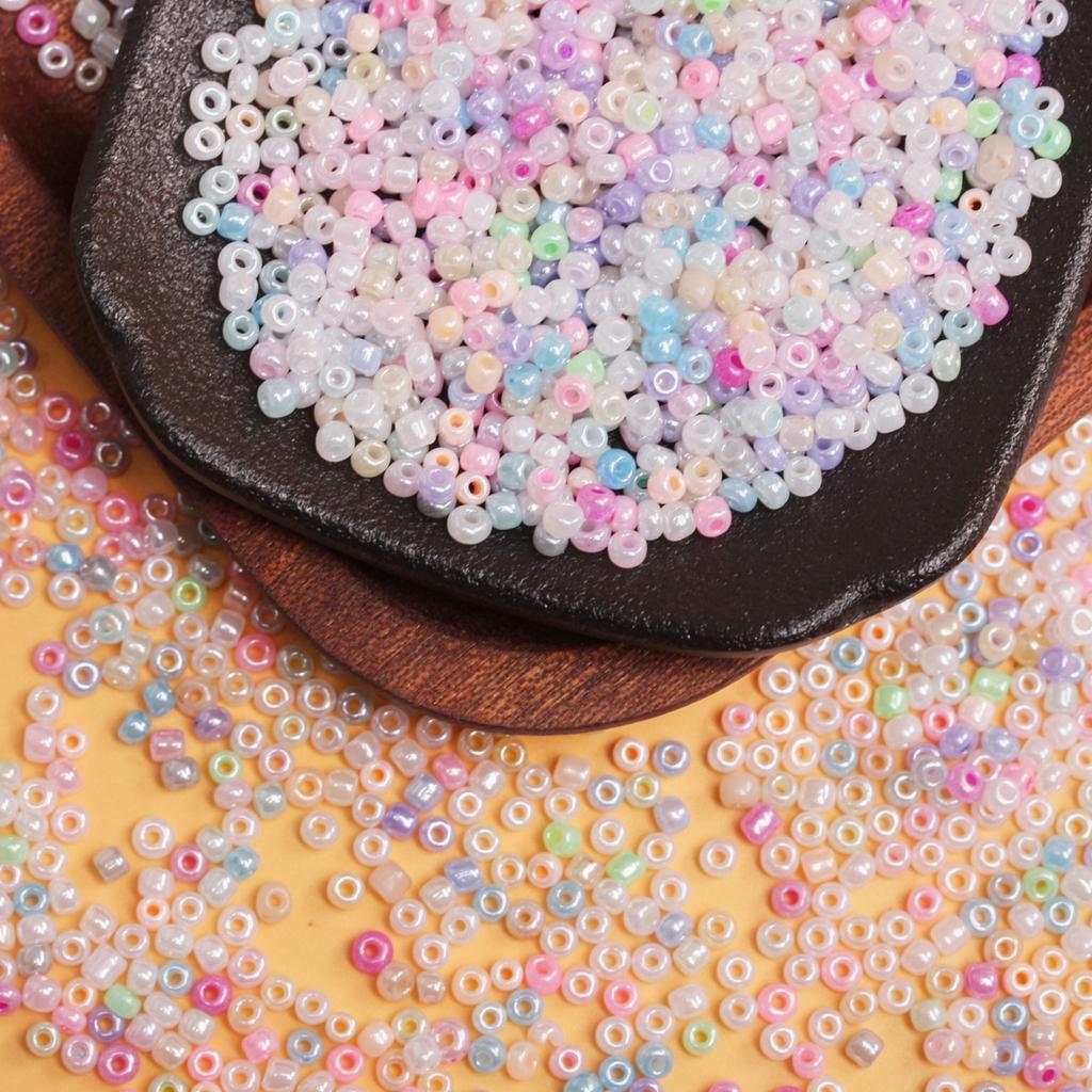 450 g/Packung lose Glasperlen für die Schmuckherstellung, 2/3/4 mm, DIY-Zubehör, modische Creme-Serie, Halskette, Armband, Handarbeit, Schlüsselanhänger