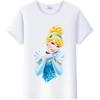 Kawaii Cartoon Girl Tees Princess Shirt Women 2024 Summer Y2K Clothes Short Sleeve Tops Cute T-Shirts White Loose Blouses