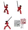 Articulated Robot 3D Action Decorative Assembly Plastic Articulated 9cm Block-shaped, Figure, Piece, Toy, Model, Doll, (gray)