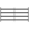 Window Security Grille with 4 Horizontal Bars 3 pcs 63 114 cm