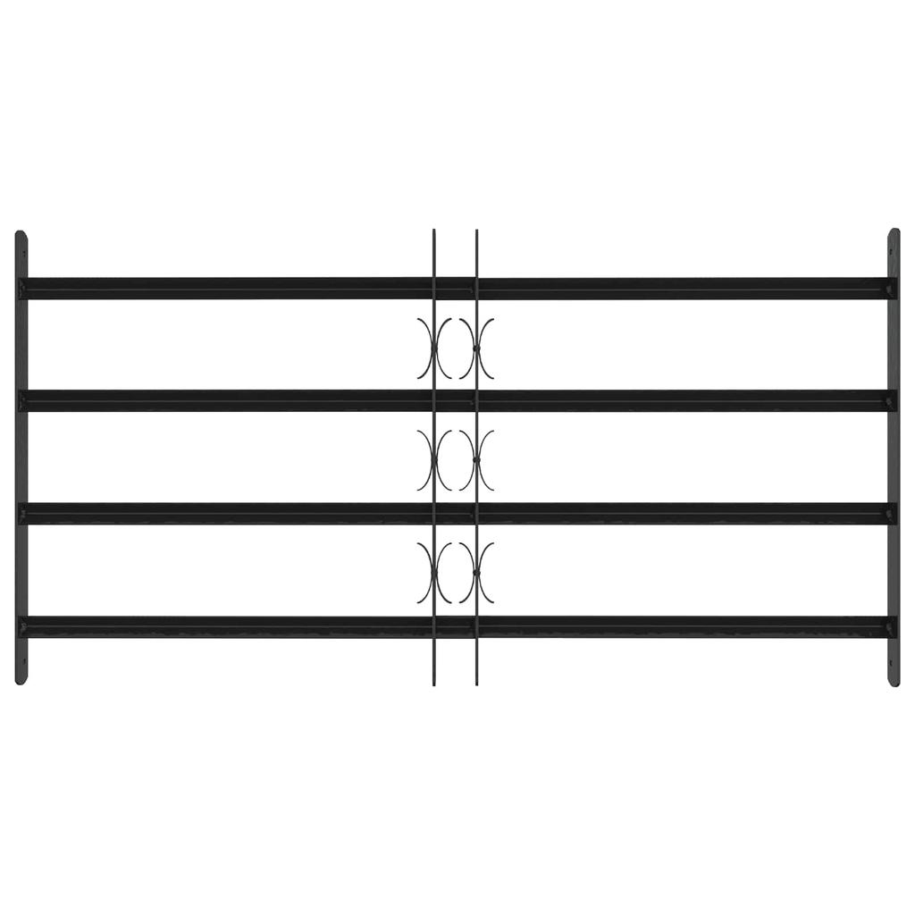 Window Security Grille with 4 Horizontal Bars 3 pcs 63 114 cm
